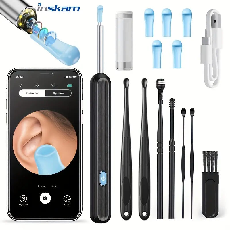 Visual Earwax Cleaner Removal Kit with Camera, Ear Cleaning Tools, Ear Care