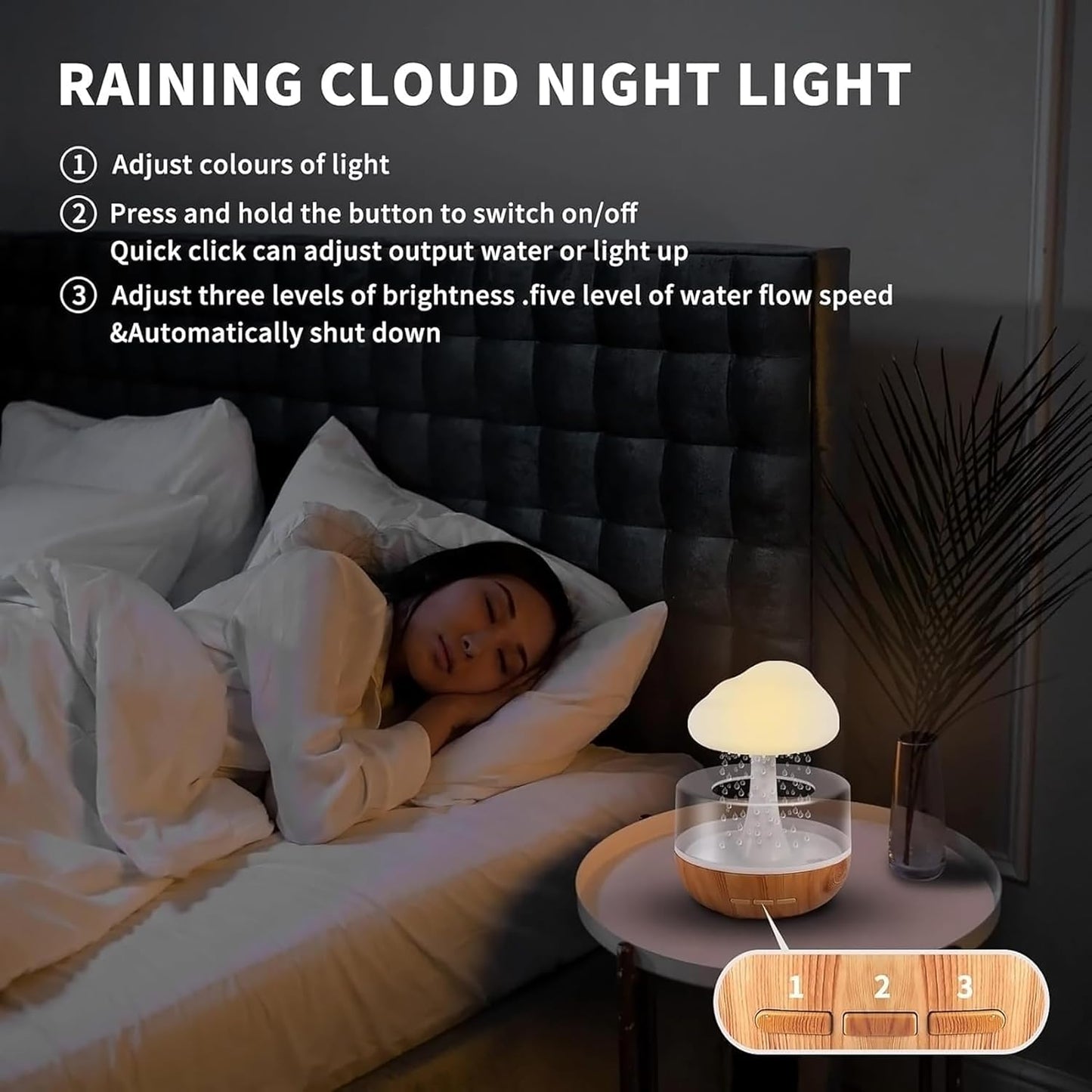 3-in-1 Raining Cloud Humidifier